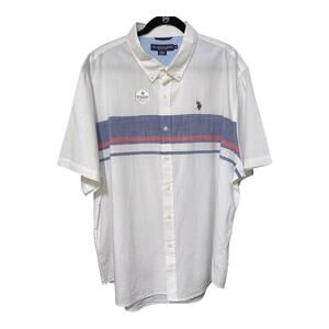 U.S. Polo Assn Button Down‎ Short Sleeve Men's 3XL EZ - Wicking on Shoulder.